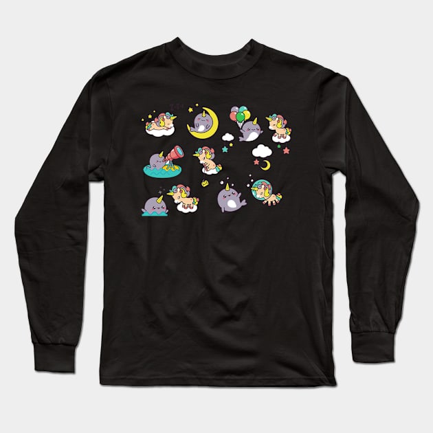 Unicorns No.7 Long Sleeve T-Shirt by longford